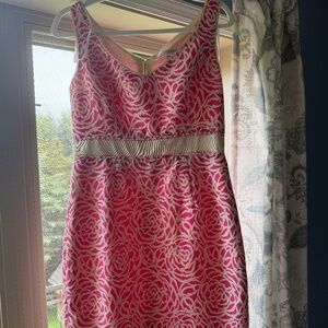 Pink and Beige Rose Dress NWT